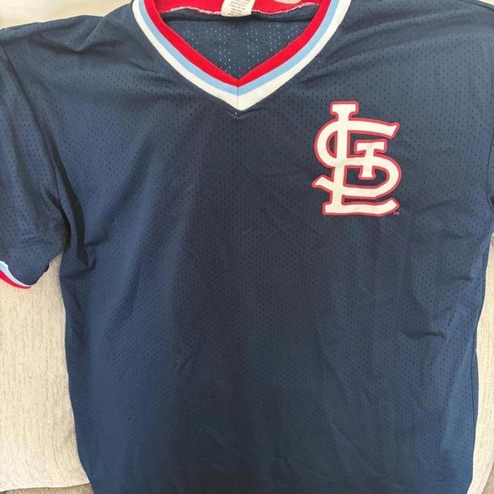 St Louis Cardinals Whitey Herzog The White Rat 24 Jersey Navy Mesh XL MLB